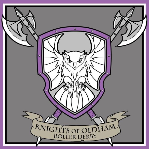 Knights of Oldham Roller Derby logo